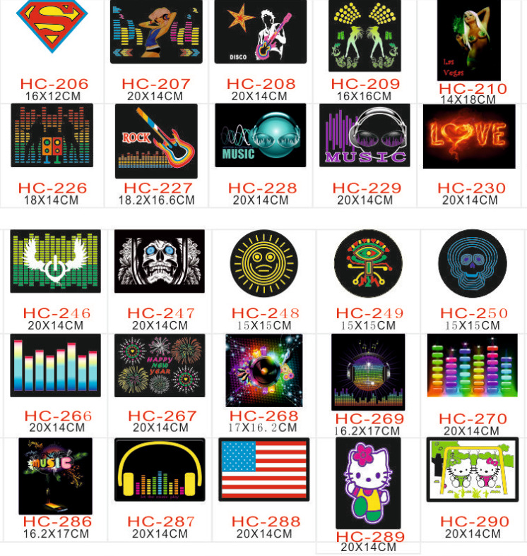 Concert event flash T-shirt EL cold light lovers flash T-shirt music voice control luminous short sleeves.