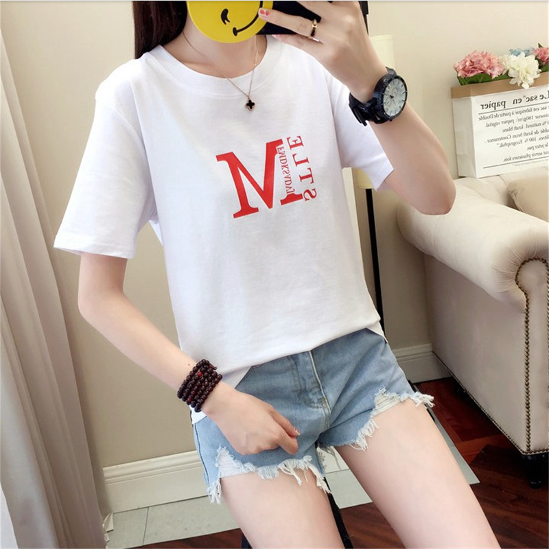 Summer Foreign Trade Miscellaneous Women's Short-Sleeved T-shirt Stock Korean Style Loose Large Size Women's T-shirt Half-Sleeved Stall Tail Goods