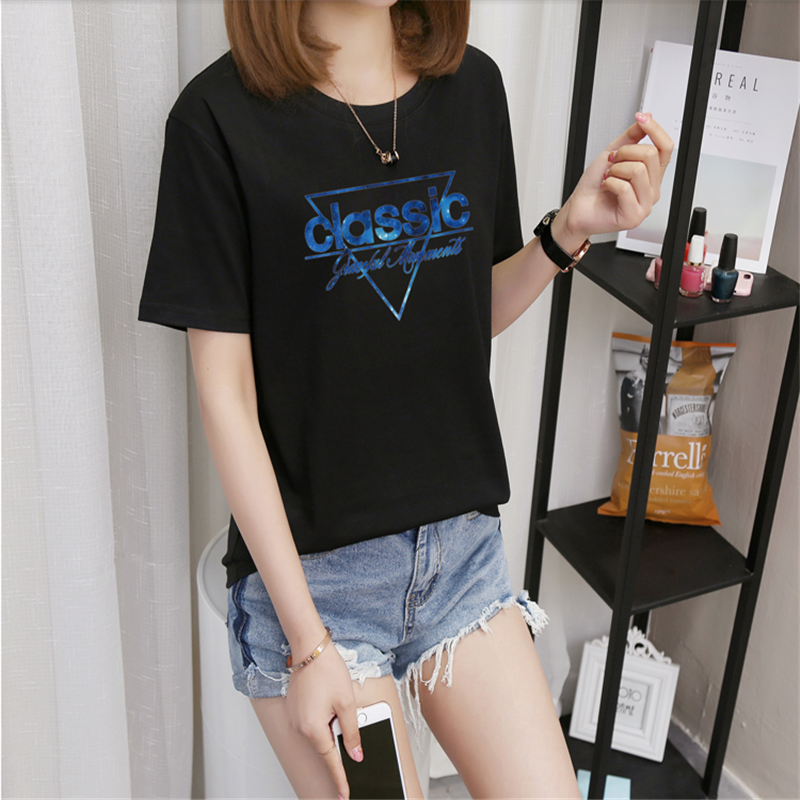Summer Foreign Trade Miscellaneous Women's Short-Sleeved T-shirt Stock Korean Style Loose Large Size Women's T-shirt Half-Sleeved Stall Tail Goods