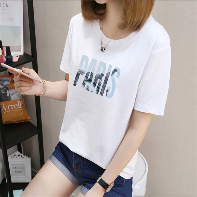 Summer Foreign Trade Miscellaneous Women's Short-Sleeved T-shirt Stock Korean Style Loose Large Size Women's T-shirt Half-Sleeved Stall Tail Goods