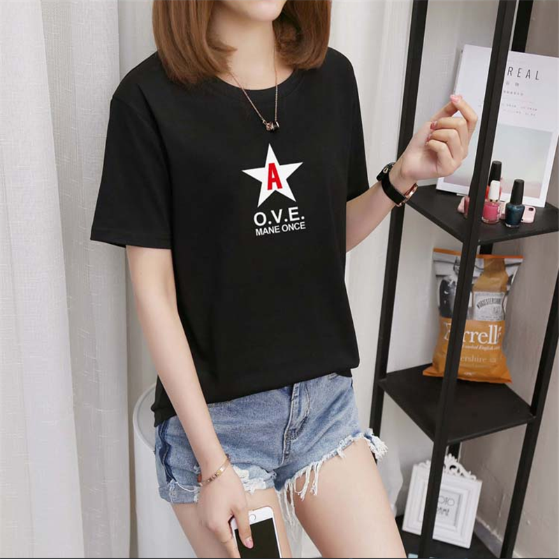 Summer Foreign Trade Miscellaneous Women's Short-Sleeved T-shirt Stock Korean Style Loose Large Size Women's T-shirt Half-Sleeved Stall Tail Goods