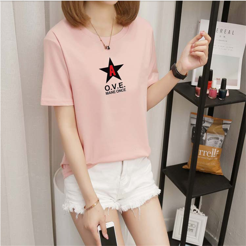 Summer Foreign Trade Miscellaneous Women's Short-Sleeved T-shirt Stock Korean Style Loose Large Size Women's T-shirt Half-Sleeved Stall Tail Goods