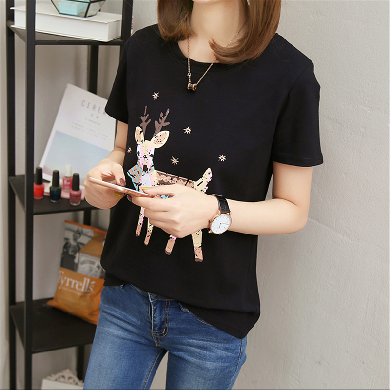 Summer Foreign Trade Miscellaneous Women's Short-Sleeved T-shirt Stock Korean Style Loose Large Size Women's T-shirt Half-Sleeved Stall Tail Goods