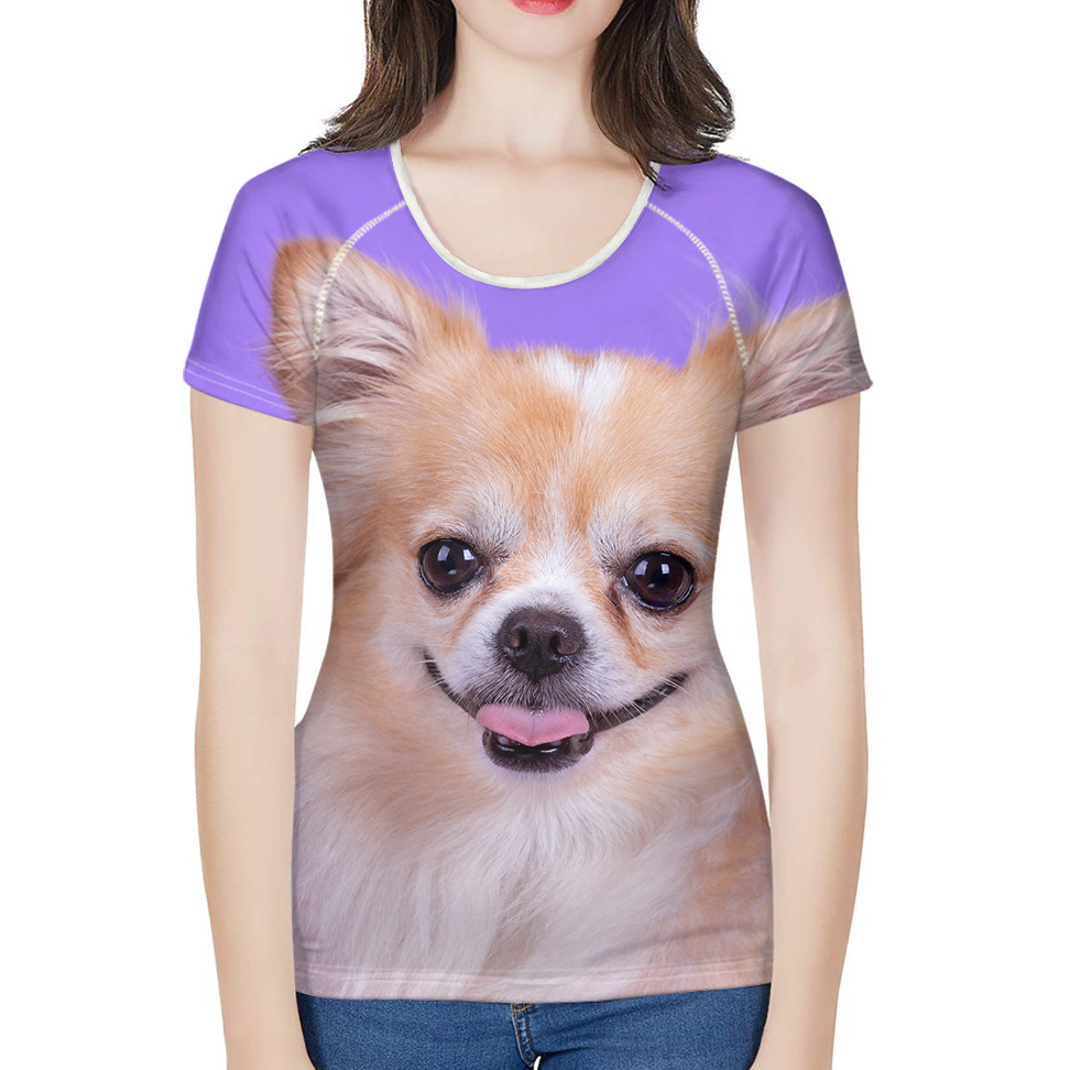Cross-Border Women's Short Sleeve T Shirt Customized 3D Animal Print Slim-Fit Women's Top T-shirt One Piece Dropshipping Cross-Border Women's Short Sleeve T Shirt Customized 3D Animal Print Slim-Fit Women's Top T-shirt One Piece Dropshipping