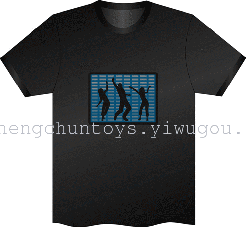 The music sound control flash flash light emitting clothes t-shirt t-shirt t-shirt dress cool disco bar The music sound control flash flash light emitting clothes t-shirt t-shirt t-shirt dress cool disco bar