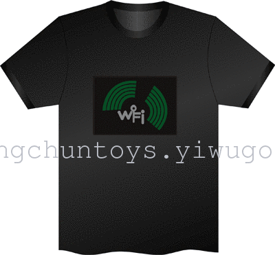 The music sound control flash flash light emitting clothes t-shirt t-shirt t-shirt dress cool disco bar The music sound control flash flash light emitting clothes t-shirt t-shirt t-shirt dress cool disco bar