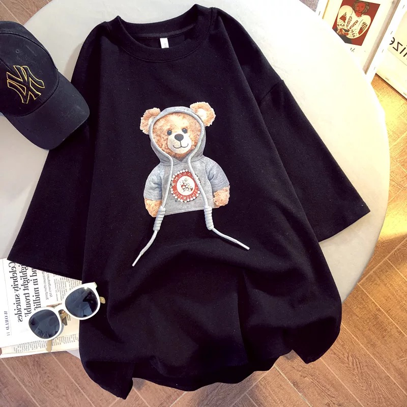 Summer Cartoon Short Sleeve T-shirt Women's Fashionable All-Match Loose Half Sleeve Student Top Ins Couple Half Sleeve Summer Cartoon Short Sleeve T-shirt Women's Fashionable All-Match Loose Half Sleeve Student Top Ins Couple Half Sleeve