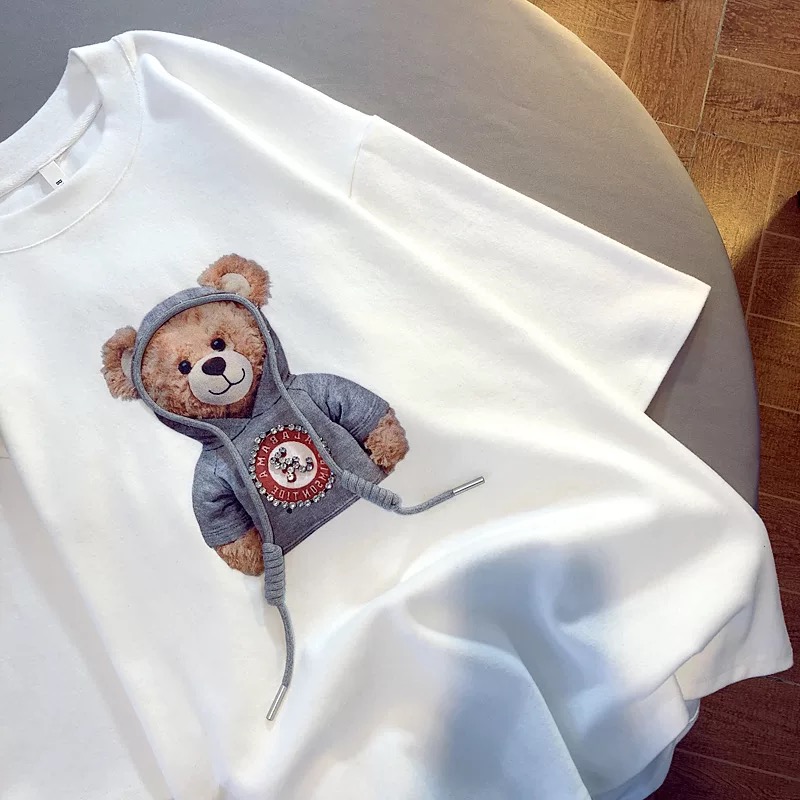 Summer Cartoon Short Sleeve T-shirt Women's Fashionable All-Match Loose Half Sleeve Student Top Ins Couple Half Sleeve Summer Cartoon Short Sleeve T-shirt Women's Fashionable All-Match Loose Half Sleeve Student Top Ins Couple Half Sleeve