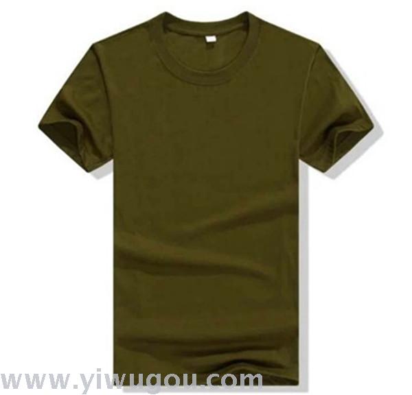 Solid color T-shirt men's women short-sleeved class clothes wholesale semi-sleeved cotton round neck blank shirt shirt