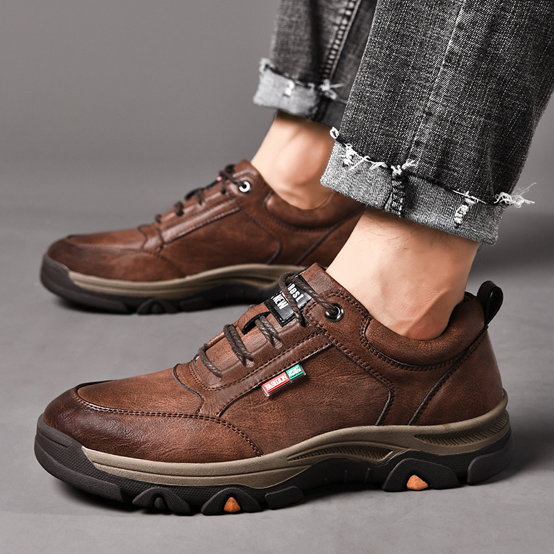 2021 Autumn and Winter New Men&#039;s Casual Business Leather Shoes Men&#039;s Shoes Men&#039;s Outdoor Sports Climbing Shoes One Piece Dropshipping Winter