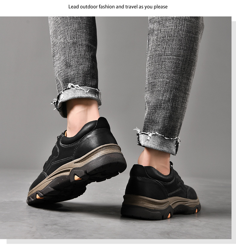 2021 Autumn and Winter New Men's Casual Business Leather Shoes Men's Shoes Men's Outdoor Sports Climbing Shoes One Piece Dropshipping Winter