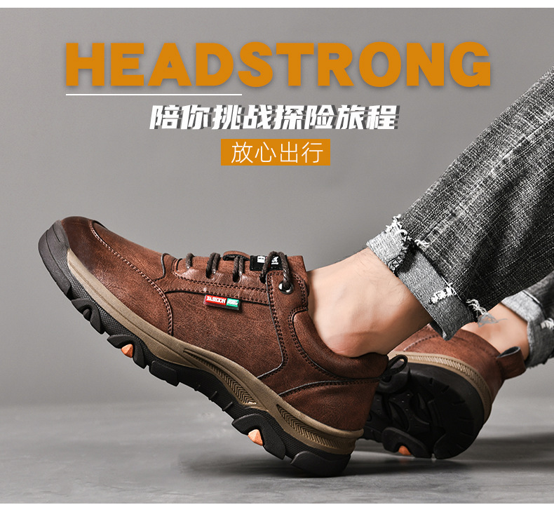 2021 Autumn and Winter New Men's Casual Business Leather Shoes Men's Shoes Men's Outdoor Sports Climbing Shoes One Piece Dropshipping Winter