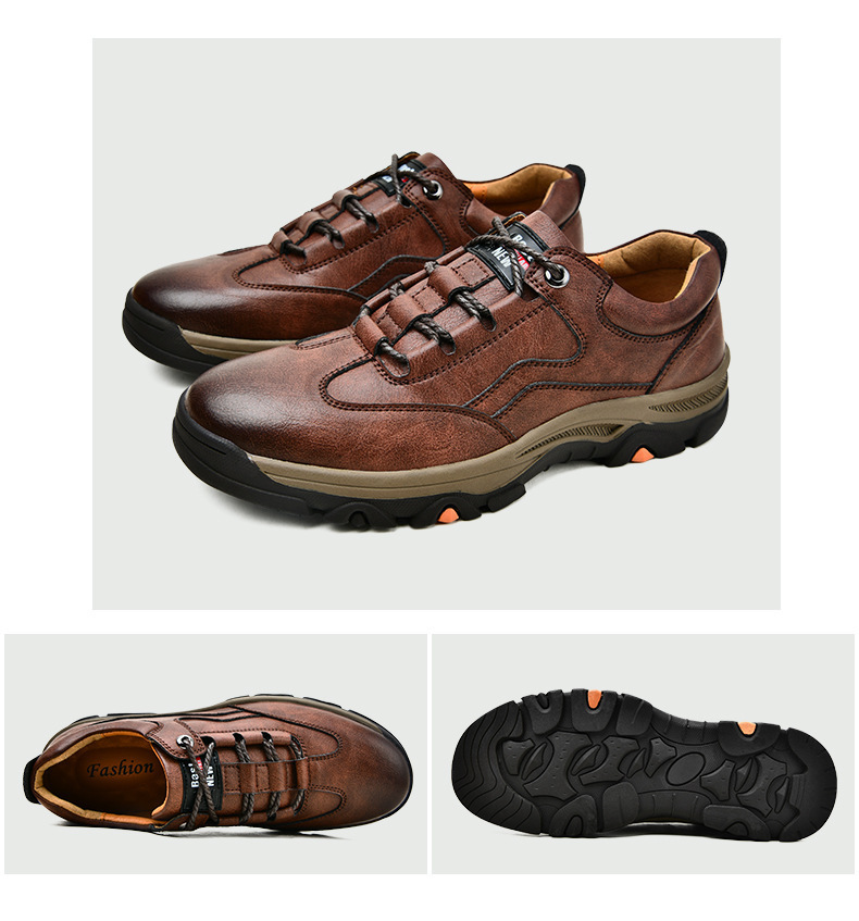 2021 Autumn and Winter New Men's Casual Business Leather Shoes Men's Shoes Men's Outdoor Sports Climbing Shoes One Piece Dropshipping Winter