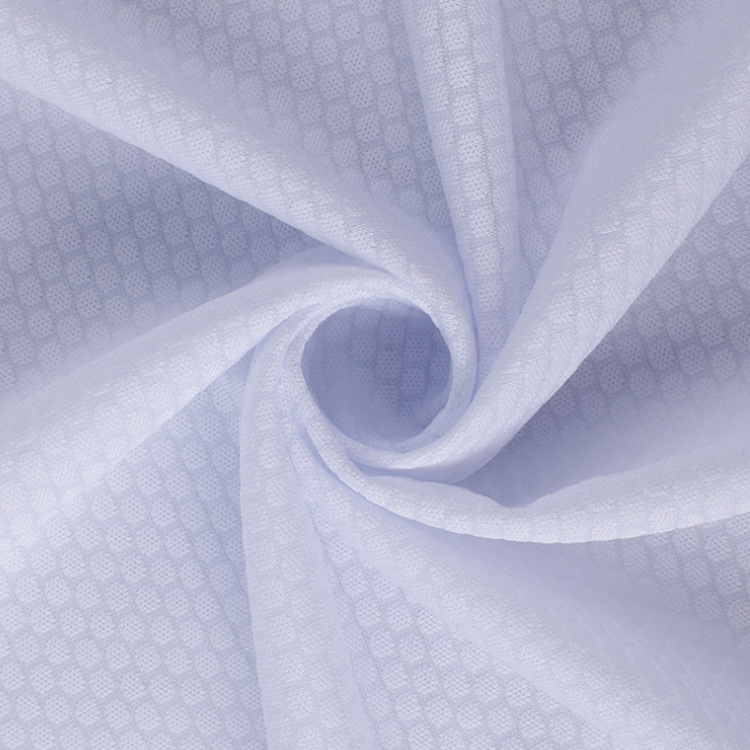 In Stock Wholesale Football Mesh Fabric Full Polyester 150G T-shirt Sportswear Ball Uniform Suction Quick-Drying Clothing Fabric