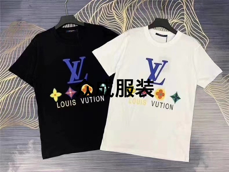 Summer Popular Short-Sleeved T-shirt Spring and Summer Men&#039;s and Women&#039;s Same Style Short Sleeve T-shirt Couple&#039;s T-shirt Fashion Brand T-shirt