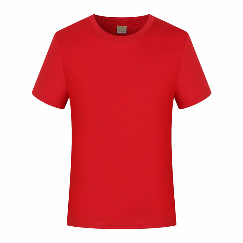 round Neck Short Sleeve Pure Color Cotton Advertising Shirt T-shirt Custom Printed Logo Business Work Clothes Group Clothes Wholesale
