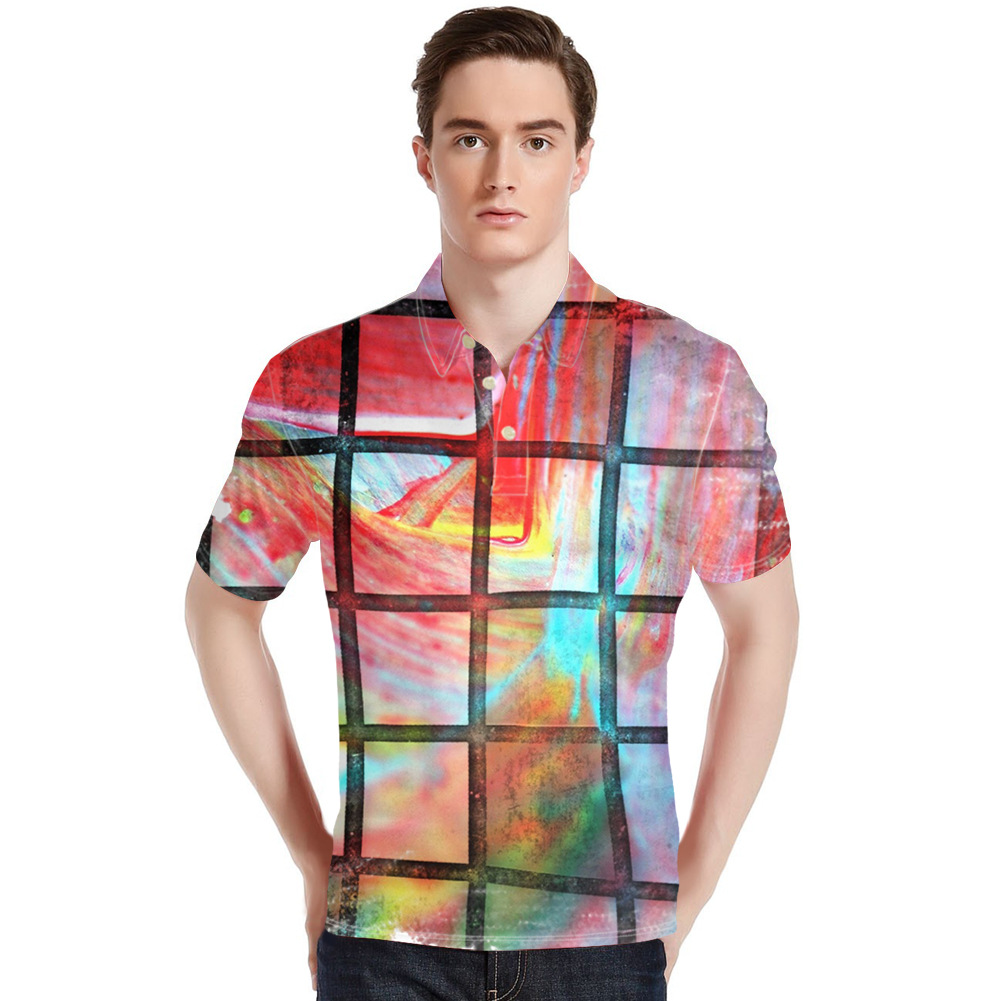 Beast Painting Custom Pattern Men's Shirt Short Polo Shirt Sports Lapel T-shirt One Piece Dropshipping Cross-Border Beast Painting Custom Pattern Men's Shirt Short Polo Shirt Sports Lapel T-shirt One Piece Dropshipping Cross-Border