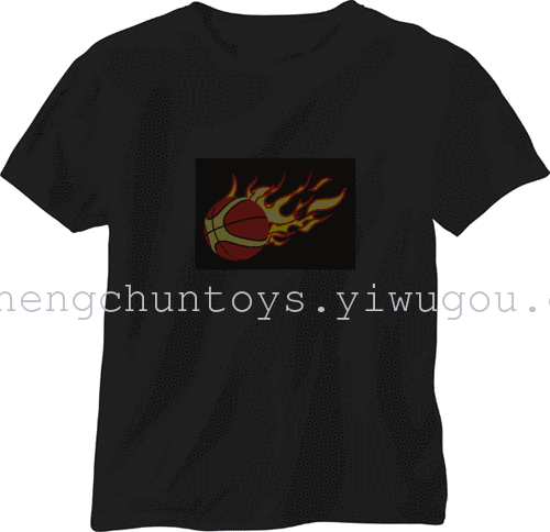Music, voice-activated flashing t-shirt Flash t shirt clothes glow t-shirt glow KTV nightclub bar 