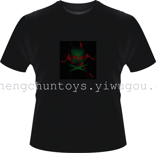 Music, voice-activated flashing t-shirt Flash t shirt clothes glow t-shirt glow KTV nightclub bar Music, voice-activated flashing t-shirt Flash t shirt clothes glow t-shirt glow KTV nightclub bar