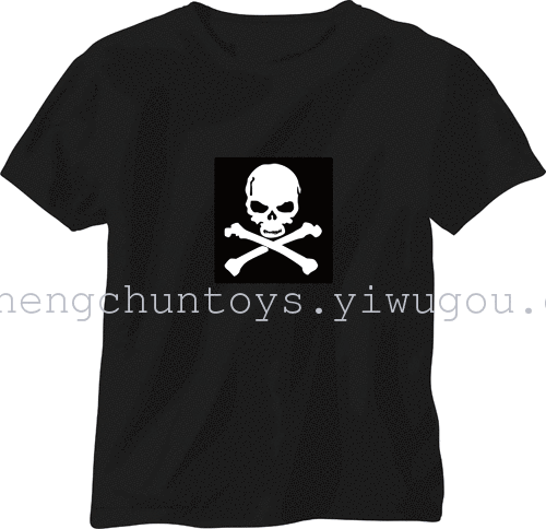 Music, voice-activated flashing t-shirt Flash t shirt clothes glow t-shirt glow KTV nightclub bar Music, voice-activated flashing t-shirt Flash t shirt clothes glow t-shirt glow KTV nightclub bar