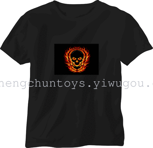 Music, voice-activated flashing t-shirt Flash t shirt clothes glow t-shirt glow KTV nightclub bar Music, voice-activated flashing t-shirt Flash t shirt clothes glow t-shirt glow KTV nightclub bar