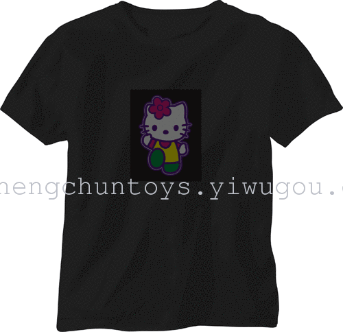Music, voice-activated flashing t-shirt Flash t shirt clothes glow t-shirt glow KTV nightclub bar Music, voice-activated flashing t-shirt Flash t shirt clothes glow t-shirt glow KTV nightclub bar