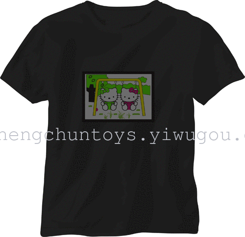 Music, voice-activated flashing t-shirt Flash t shirt clothes glow t-shirt glow KTV nightclub bar Music, voice-activated flashing t-shirt Flash t shirt clothes glow t-shirt glow KTV nightclub bar
