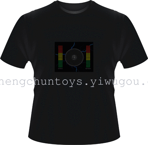 Music, voice-activated flashing t-shirt Flash t shirt clothes glow t-shirt glow KTV nightclub bar Music, voice-activated flashing t-shirt Flash t shirt clothes glow t-shirt glow KTV nightclub bar