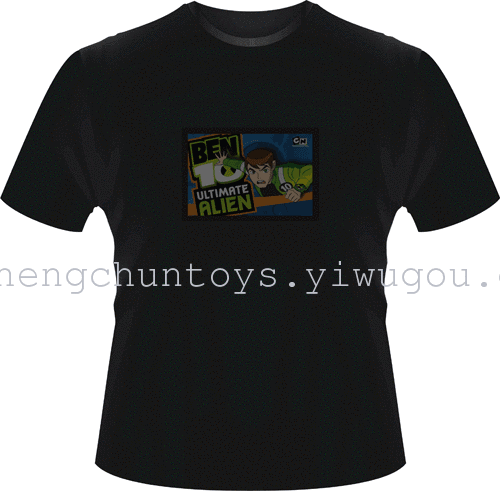 Music, voice-activated flashing t-shirt Flash t shirt clothes glow t-shirt glow KTV nightclub bar Music, voice-activated flashing t-shirt Flash t shirt clothes glow t-shirt glow KTV nightclub bar