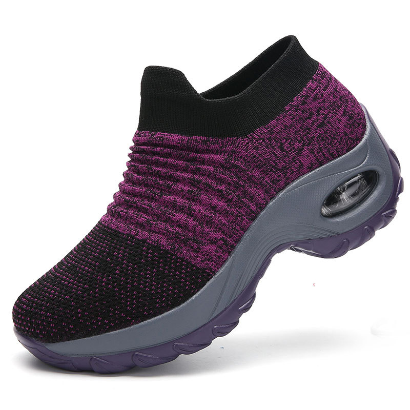 Cross-Border New Arrival Pumps 2021 Slip-on plus Size Low-Top Canvas Shoes Air Cushion Casual Shoes Shoes Climbing Outdoor Shoes Women