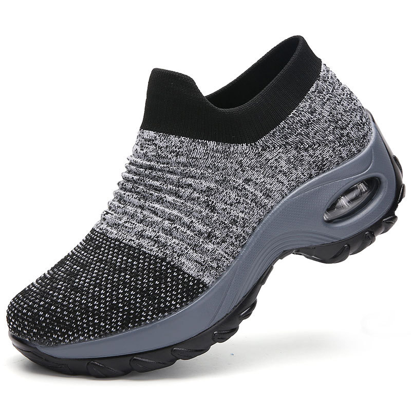Cross-Border New Arrival Pumps 2021 Slip-on plus Size Low-Top Canvas Shoes Air Cushion Casual Shoes Shoes Climbing Outdoor Shoes Women