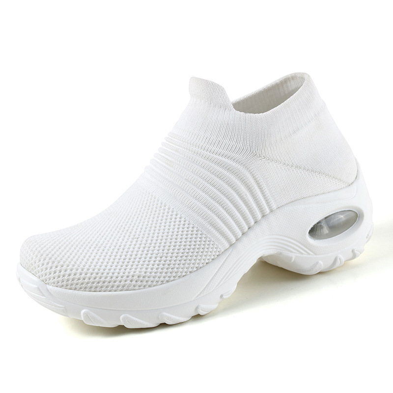 Cross-Border New Arrival Pumps 2021 Slip-on plus Size Low-Top Canvas Shoes Air Cushion Casual Shoes Shoes Climbing Outdoor Shoes Women