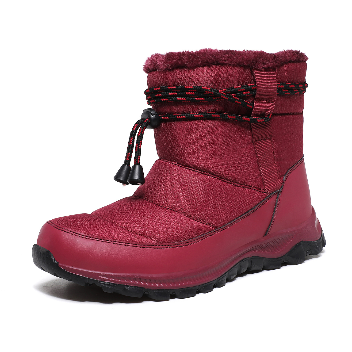Cross-Border Amazon Snow Boots Women&#039;s Warm plus Velvet Cotton Shoes Outdoor Slip-on Leisure Climbing Sports Snow Boots