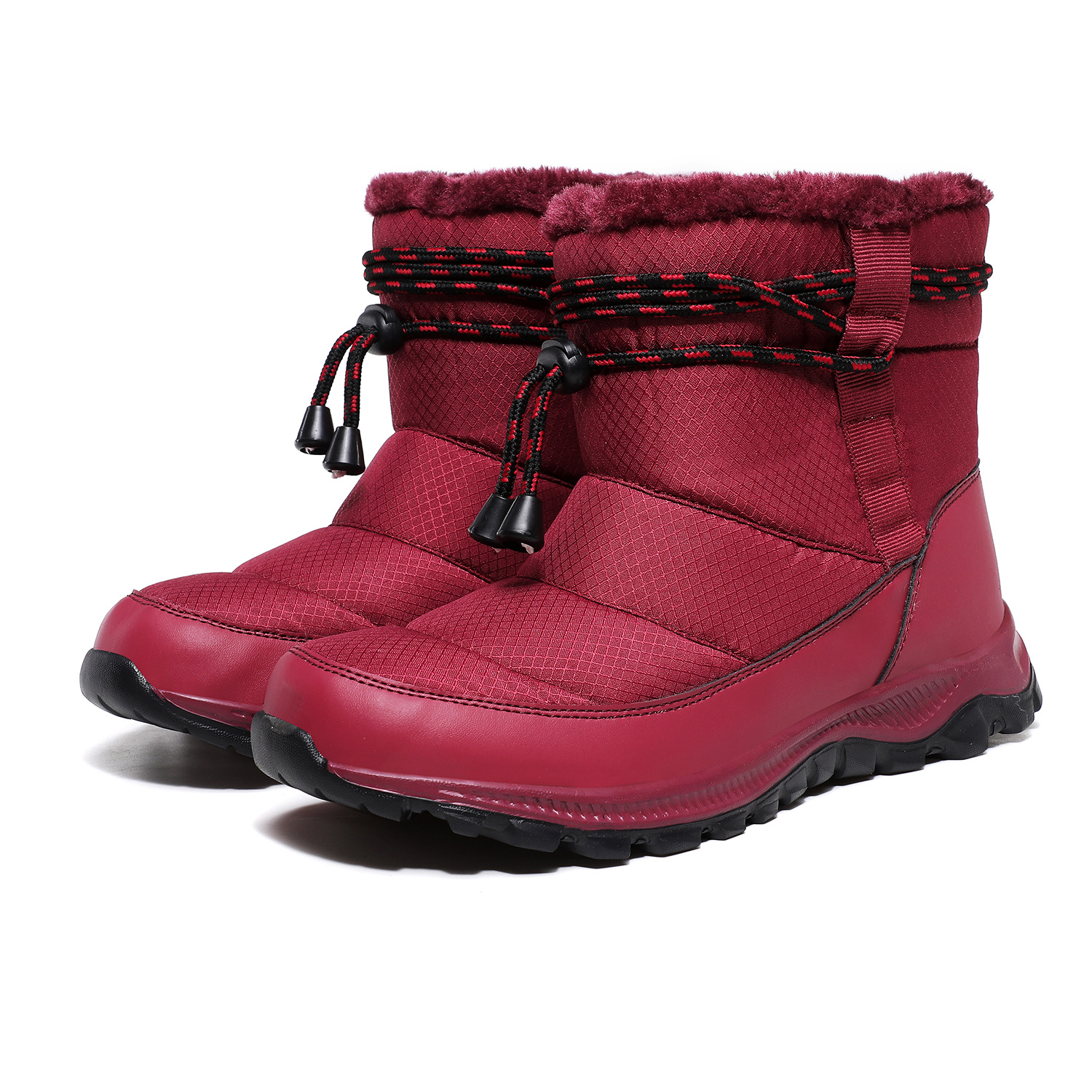 Cross-Border Amazon Snow Boots Women&#039;s Warm plus Velvet Cotton Shoes Outdoor Slip-on Leisure Climbing Sports Snow Boots
