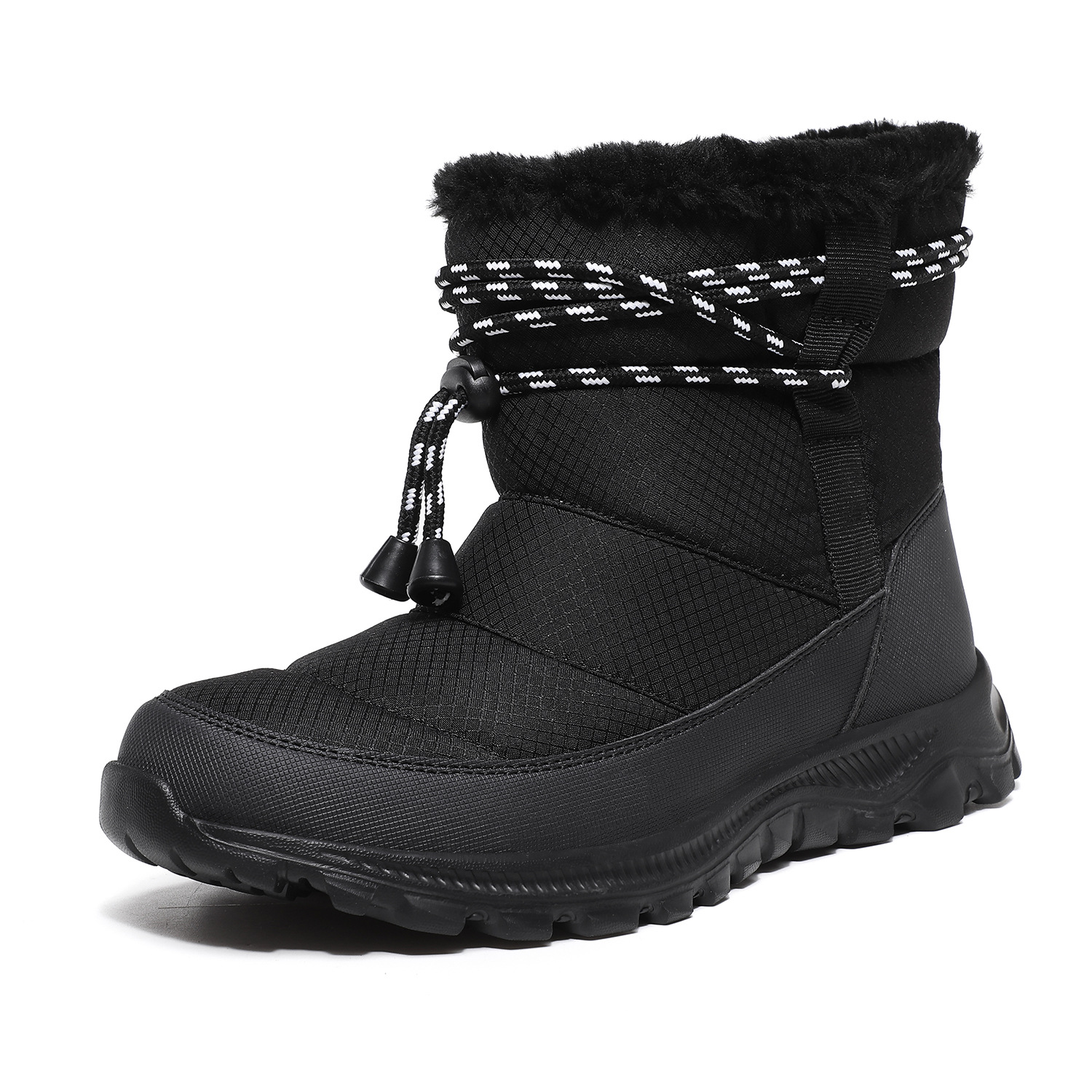 Cross-Border Amazon Snow Boots Women&#039;s Warm plus Velvet Cotton Shoes Outdoor Slip-on Leisure Climbing Sports Snow Boots