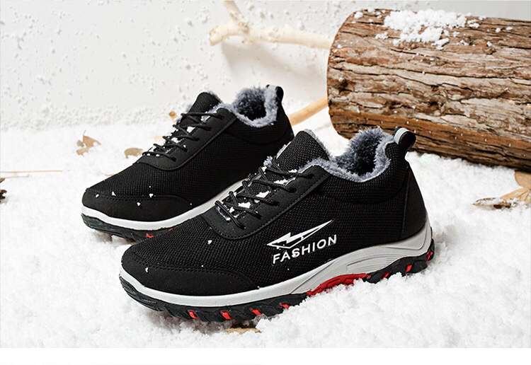 Winter Fleece-Lined Sneakers Men's Snow Boots Men's Warm Outdoor Climbing Boots Cotton Shoes Men's Light Running Winter Fleece-Lined Sneakers Men's Snow Boots Men's Warm Outdoor Climbing Boots Cotton Shoes Men's Light Running