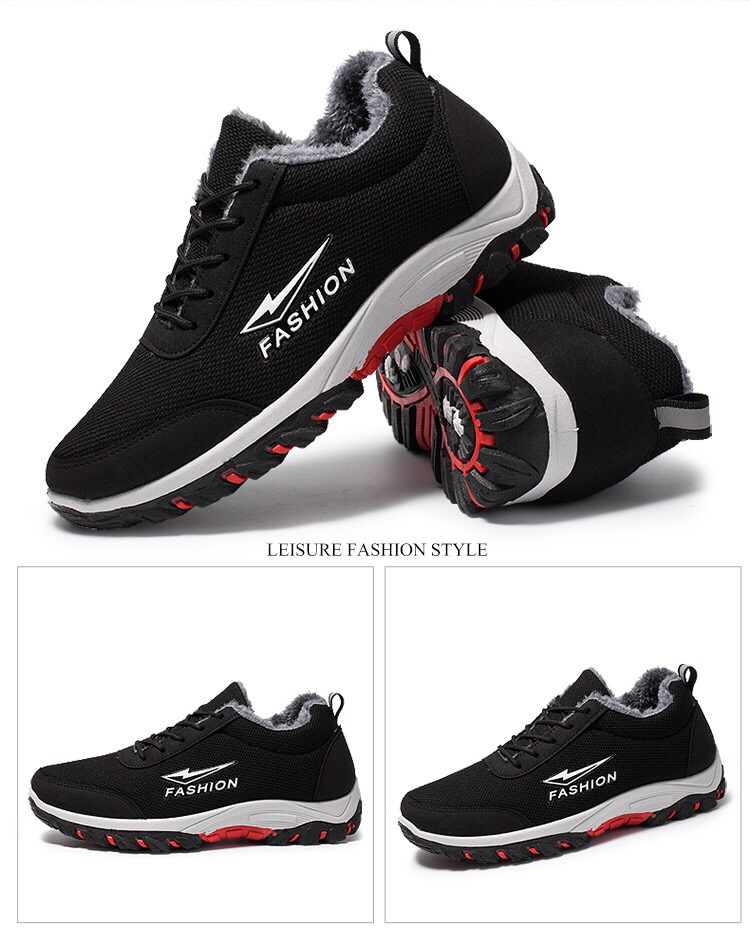 Winter Fleece-Lined Sneakers Men's Snow Boots Men's Warm Outdoor Climbing Boots Cotton Shoes Men's Light Running Winter Fleece-Lined Sneakers Men's Snow Boots Men's Warm Outdoor Climbing Boots Cotton Shoes Men's Light Running