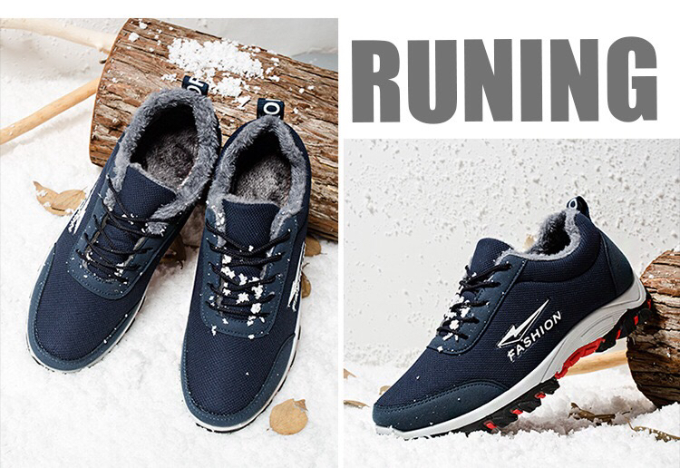 Winter Fleece-Lined Sneakers Men's Snow Boots Men's Warm Outdoor Climbing Boots Cotton Shoes Men's Light Running Winter Fleece-Lined Sneakers Men's Snow Boots Men's Warm Outdoor Climbing Boots Cotton Shoes Men's Light Running