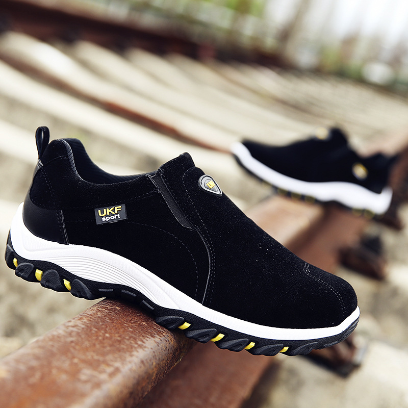 2021 Hiking Non-Slip Wearable Hiking Shoes Outdoor Men&#039;s Shoes Lazy Shoes Waterproof Breathable Mountain Climbing Shoes Leisure Foreign Trade