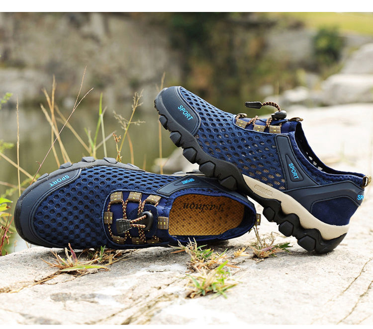 2021 Summer New Men's Shoes Mesh Sneakers Foreign Trade Thick Bottom Outdoor Climbing Bottom Casual Shoes Trend Men's Sandals