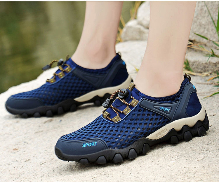 2021 Summer New Men's Shoes Mesh Sneakers Foreign Trade Thick Bottom Outdoor Climbing Bottom Casual Shoes Trend Men's Sandals
