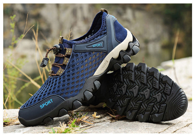 2021 Summer New Men's Shoes Mesh Sneakers Foreign Trade Thick Bottom Outdoor Climbing Bottom Casual Shoes Trend Men's Sandals