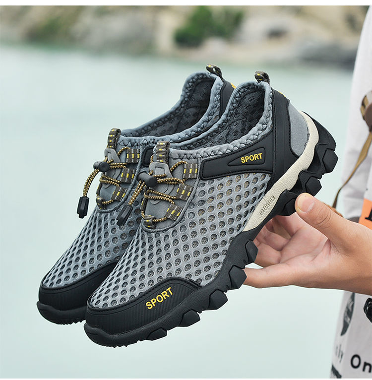 2021 Summer New Men's Shoes Mesh Sneakers Foreign Trade Thick Bottom Outdoor Climbing Bottom Casual Shoes Trend Men's Sandals