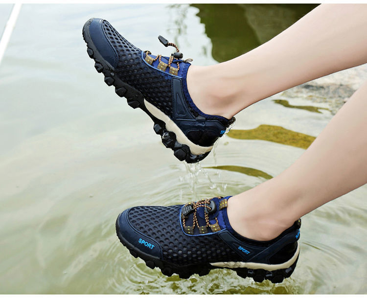 2021 Summer New Men's Shoes Mesh Sneakers Foreign Trade Thick Bottom Outdoor Climbing Bottom Casual Shoes Trend Men's Sandals