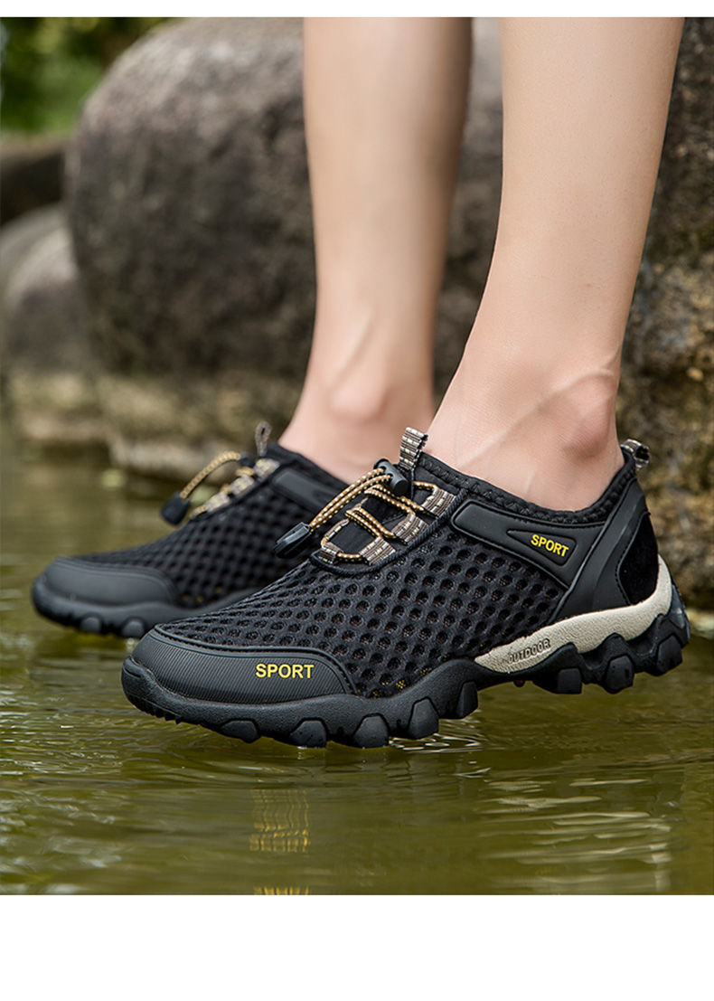 2021 Summer New Men's Shoes Mesh Sneakers Foreign Trade Thick Bottom Outdoor Climbing Bottom Casual Shoes Trend Men's Sandals