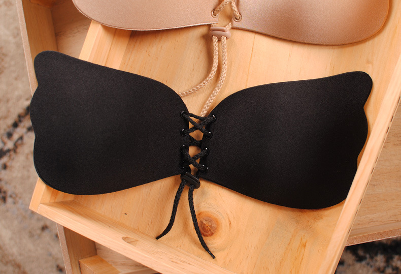 No trace of wings Lara goddess LB stealth gather bridal lingerie rope silicone bra pads