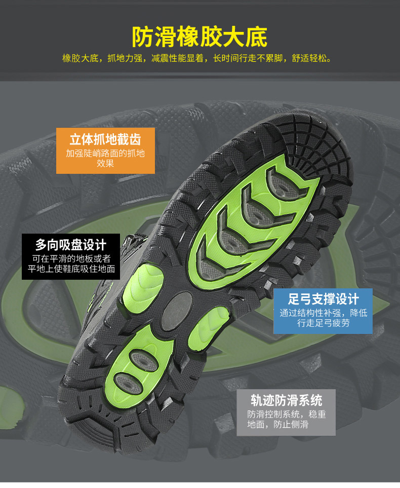 Cross-Border Large Size Middle High Top Worker Boot Outdoor Climbing Boots Men's Waterproof Non-Slip Travel Shoes Hiking Boots Men's Boots Wholesale