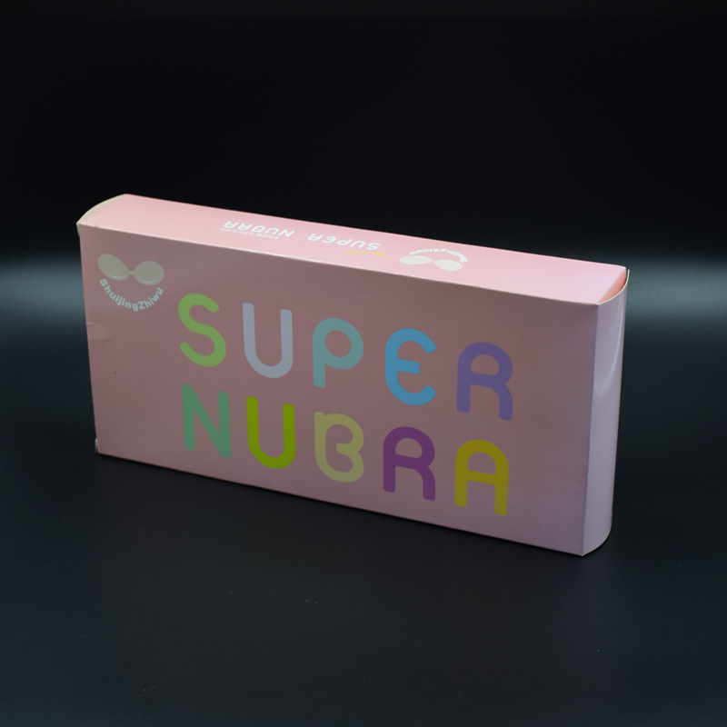 Silicone bra color box invisible bra special color box Silicone breast underwear packaging box spot wholesale.