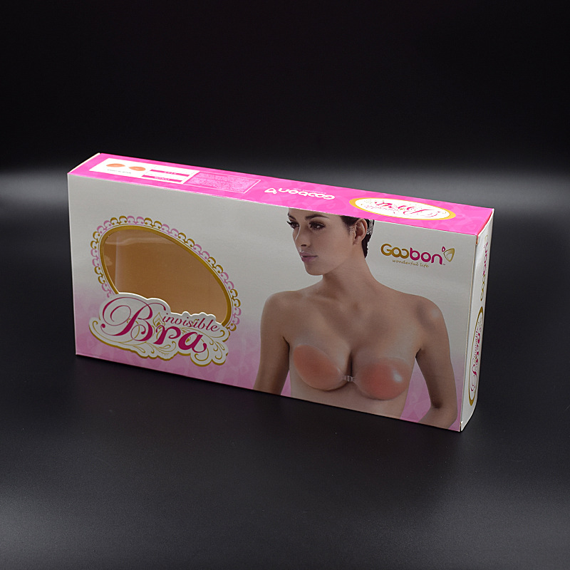 Silicone bra color box invisible bra special color box Silicone breast underwear packaging box spot wholesale.