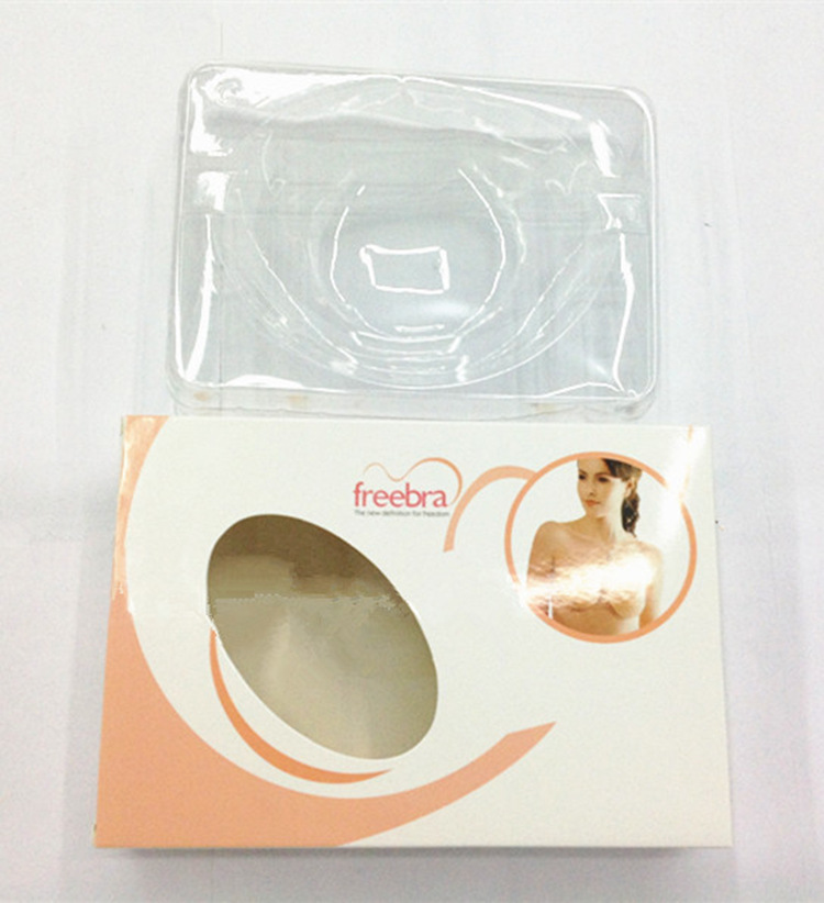 Silicone bra color box invisible bra special color box Silicone breast underwear packaging box spot wholesale.